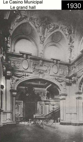 Casino Municipal, le Grand Hall : 1930 / Visuel : D.R.