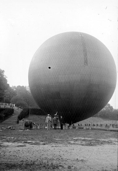 Ballon gonflé peu avant le départ / Visuel : D.R.