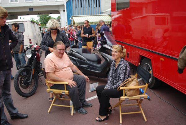 Gérard Depardieu en tournage à Royan. / Visuel : D.R.