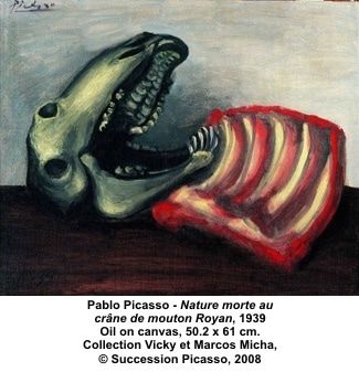 Picasso - Nature morte au crâne de mouton Royan, 1939 / Visuel : D.R.