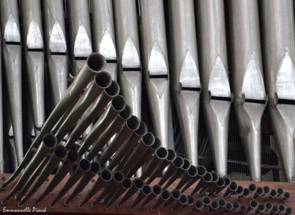 Tuyaux-de-chamade-du-grand-orgue-(le-grand-orgue-est-le-nom-d'un-clavier). / Photo : E. Piaud