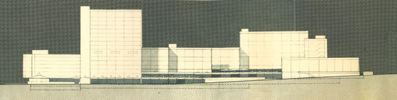 Projet d'élévation à Pontaillac, L. Simon M. Hébrard, 1964