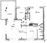 Plan du 1er etage, villa - architecture royan 1950 (2)