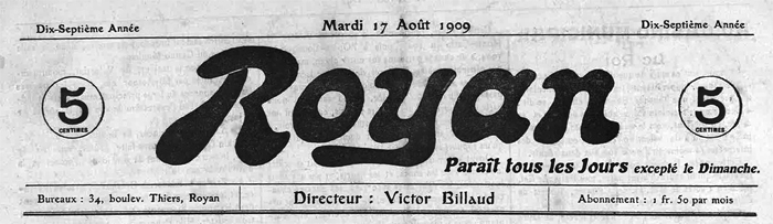 Journal de Royan-1909
