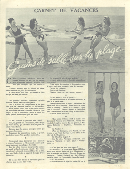 Journal tourisme, carnet de vacances- 1946