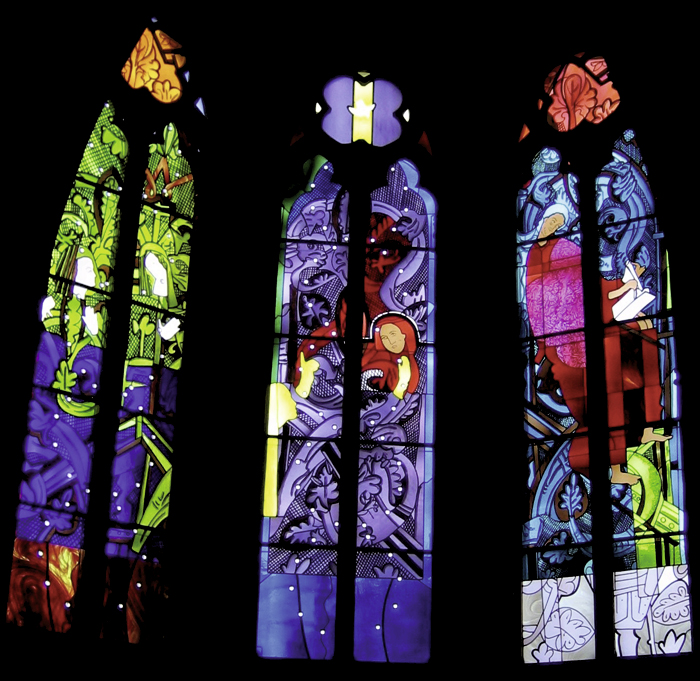 Cathédrale de Nevers - vitraux de J.-M. Alberola, 1989-1991