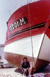 Borodewski Sonia et son bateau