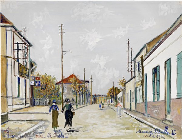 ”Rue d'Arvert ”- 1936 - gouache ; 48 x 62,5 cm / Visuel : D.R.