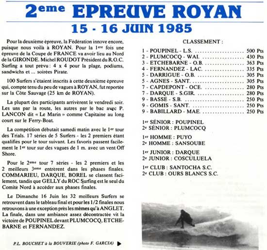 Coupe 1985 / Visuel : D.R.