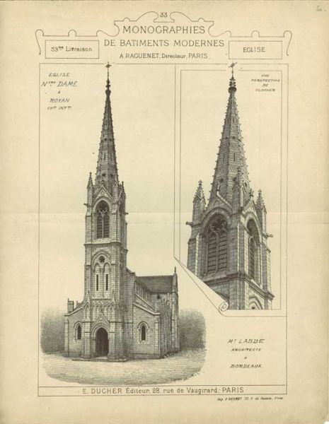 Gravure de Notre-Dame de Royan / coll. F. Chassebœuf