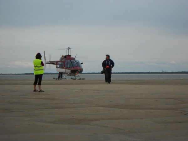 L'hélico pour les photos. / Cl. mabr