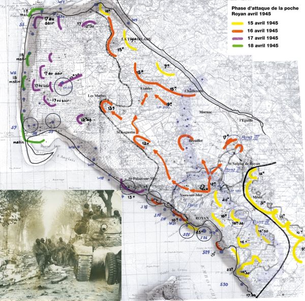 L'opération Vénérable. La progression des troupes de libération. / Carte E. Renoux