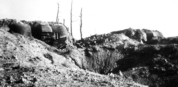 La position de Saint-Sordelin après les bombardements. / Coll. E. Renoux