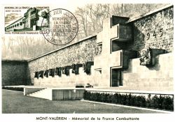 Visuel : D.R. Carte maximum YT 1335 Mémorial de la France combattante au Mont-Valérien