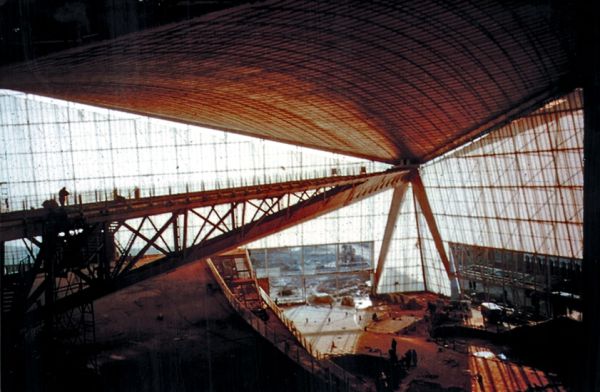 Le Pavillon de la France à Bruxelles en 1958. Chantier intérieur. / Collection Gillet