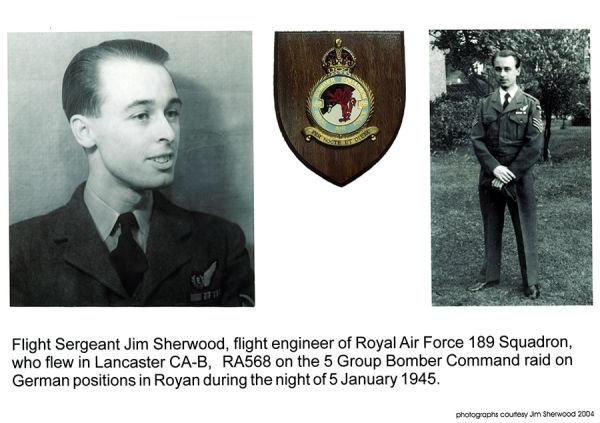 Le sergent Jim Sherwood membre du 189e escadron de bombardiers qui participa au bombardement du 5 janvier. / Coll. J. Sherwood