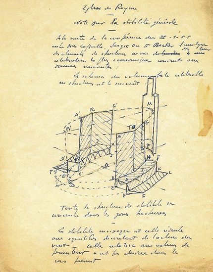 Note sur l'astabilité générale de Notre-Dame (1955) / Fonds Laffaille AN/IFA