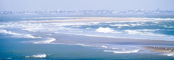 Marée montante à Cordouan, Royan vu du Phare. / Photo Christophe Gauriaud