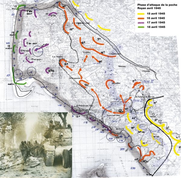 Phase d'attaque de la poche de Royan. / Visuel : D.R.
