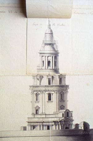 Projets de surhaussement du phare, Jallier, 1786. / Archives Nationales, Paris