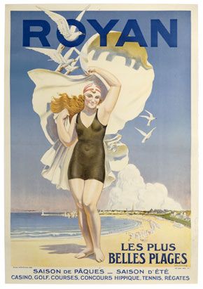 Royan les plus belles plages, par Raphaël Delorme, 1925, 105 x 75 cm, Imp. H. Ralitte, Paris / Visuel : D.R.