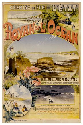 Royan sur l'Océan, par Gustave Fraipont, vers 1900, 120 x 80 cm, Imp. Victor Billaud, Royan / Visuel : D.R.