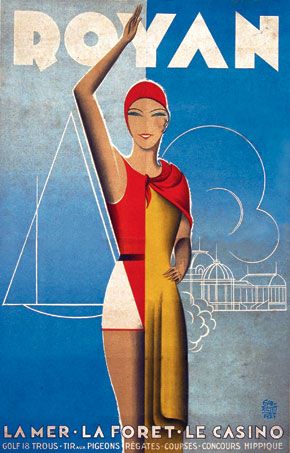 Royan, la mer, la forêt, le casino, par Paolo Garetto, vers 1929, 80 x 60 cm / Visuel : D.R.