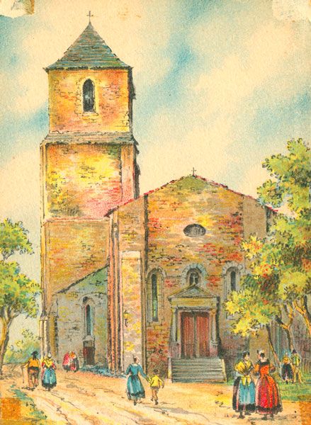 Aquarelle du XIXe. / Coll. MICRO-MEDIA