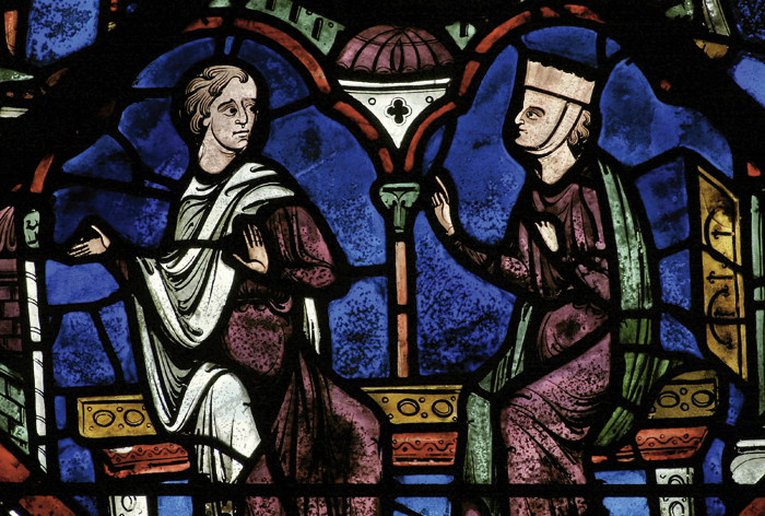 Cathédrale de Chartres détail du « Bleu de Chartres » - XIIIe