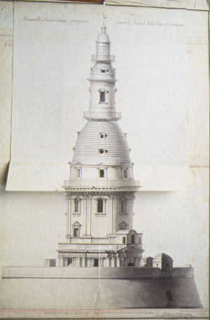 Projets de surhaussement du phare, Jallier, 1786. Archives Nationales, Paris.