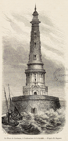 Le phare de Cordouan, à l'embouchure de la Gironde. - D'après H. Bagouet