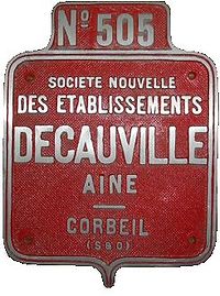 plaque Decauville