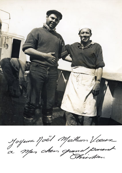 Christian Mossant et Raymond Guy, chef cuisinier