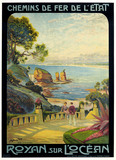 Publicité sur les chemins de fer. Royan sur l'océan-1910