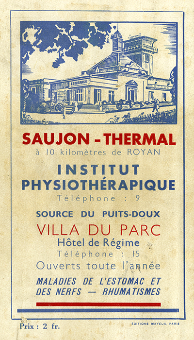 Saujon therme Guide du Syndicat d'Initiative 1935 (84)