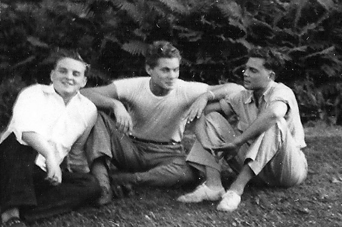 Summer stock Woodstock 1950 Larry Hagman (milieu), Georges Dupont (à droite)