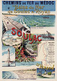 Affiche, Bains de mer de Soulac et Royan, Chemin de fer du Médoc, vers 1900, anonyme. Musée de Royan, photo Philippe Souchard.