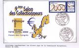 Cachet de l'arrivée des Euros, 15-16 avril 2000