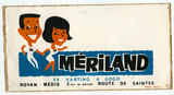 Plaquette publicitaire sur le mériland ex karting à gogo-1960