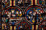 Verrière historiée, cathédrale de Bourges - XIIIe