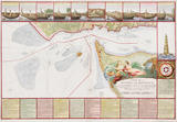 Carte coloriée de l'entrée de la rivière de Bordeaux, relevée en divers temps depuis 1776 et vérifiée à Royan par les pilotes lamaneurs, en 1798 (détail).  Joseph Teulère, 1798.