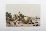 Royan vue du port-Album la france de nos jours. Dessinateur: Ch.Mercereau. Technique: lithographie. Date: vers 1860.