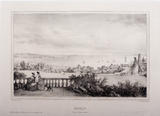 Vue de Royan prise du Château-Labarthe, Dessinateur : Sewrin. Graveur: Légé. Technique: lithographie. Date: vers 1830