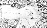 Juillet 1608, Champlain remonte le Saint-Laurent de Tadoussac à la pointe de Kebec. Carte de Samuel Champlain.