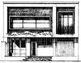 Facade avant, villa Caravelle - architecture royan 1950