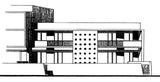 Facade est, 3e operation, ilot 46 - architecture royan 1950