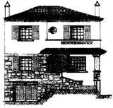 Facade sud, villa Lucy - architecture royan 1950