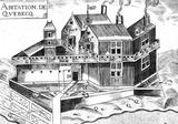 Habitation de Québec, d'après un dessin de Samuel de Champlain