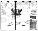 Plan de 2 appartements, ilot 31 - architecture royan 1950