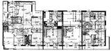 Plan de 4 appartements, ilot 85 - architecture royan 1950